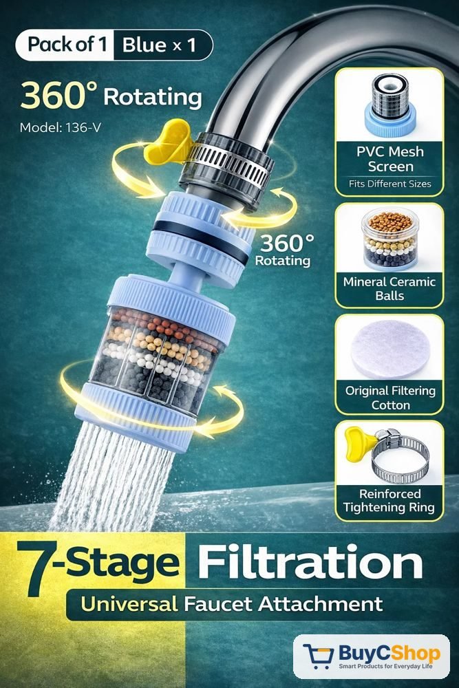 Flexible Faucet Extender with Filter, 360° Bendable - photo 3
